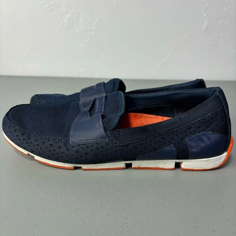 SWIMS Breeze Men's Blue Navy Penny Loafers Boat Shoes Water Size 8 Slip On